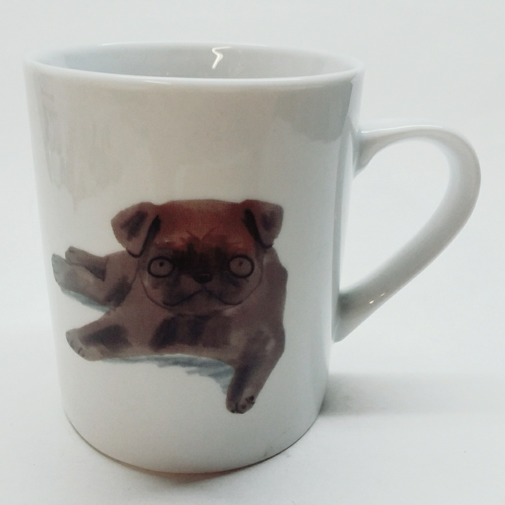 MAGPIE "Pug" DOG Jo Clark Design Coffee Mug